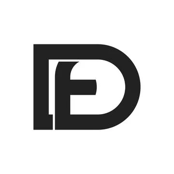 Alphabet Initials logo FD, DF, F and D Stock Illustration