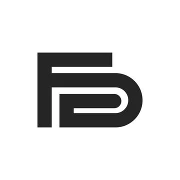 Alphabet Initials logo FD, DF, F and D Stock-Illustration