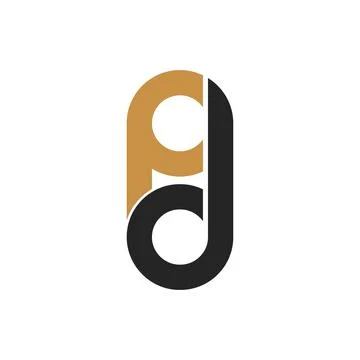 Alphabet Initials logo FD, DF, F and D Illustrazione stock
