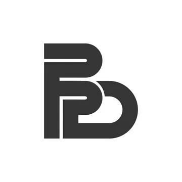 Alphabet Initials logo FD, DF, F and D Stock Illustration