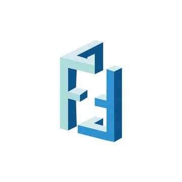Alphabet Initials logo Ff, F Stock-Illustration