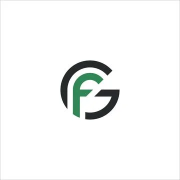 Alphabet Initials logo FG, GF, F and G Stock Illustration