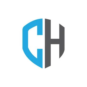 Alphabet Initials logo HC, CH, H and C Stock Illustration