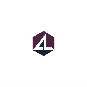 Alphabet Initials logo LA, AL, L and A Illustrazione stock