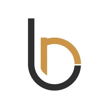 Alphabet Initials logo NB, BN, N and B Stock Illustration