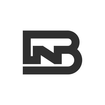Alphabet Initials logo NB, BN, N and B Stock Illustration