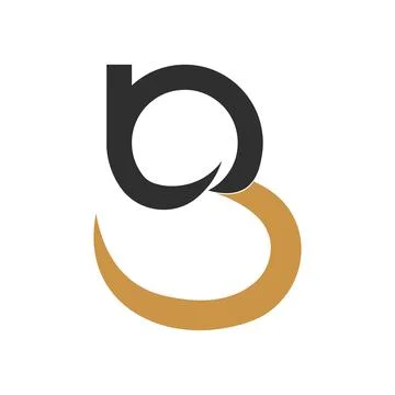 Alphabet Initials logo NB, BN, N and B Stock Illustration
