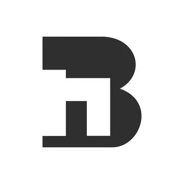 Alphabet Initials logo NB, BN, N and B Illustrazione stock