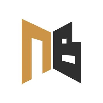 Alphabet Initials logo NB, BN, N and B Stock Illustration