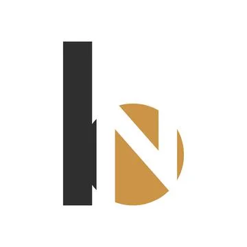 Alphabet Initials logo NB, BN, N and B Stock Illustration