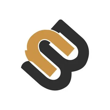 Alphabet Initials logo NB, BN, N and B Stock-Illustration