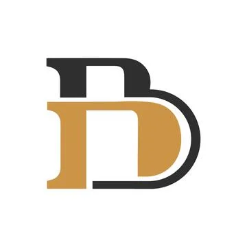 Alphabet Initials logo NB, BN, N and B Stock Illustration