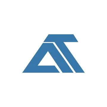 Alphabet Initials logo AT, TA, A and T Stock Illustration