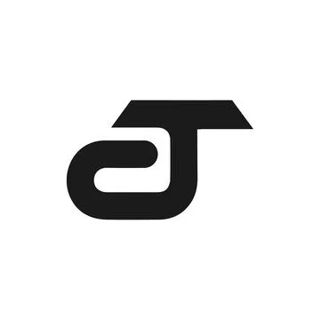Alphabet Initials logo AT, TA, A and T Stock Illustration