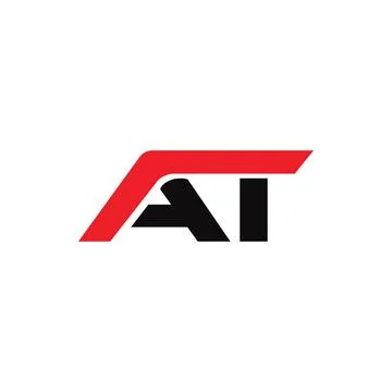 Alphabet Initials logo AT, TA, A and T Stock Illustration