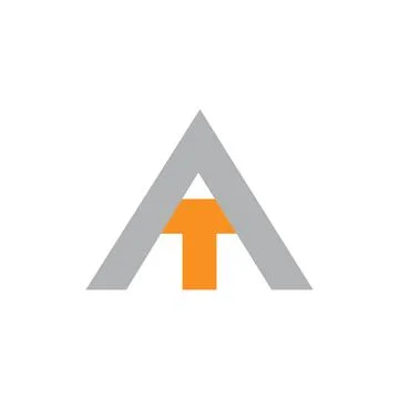 Alphabet Initials logo AT, TA, A and T Stock-Illustration