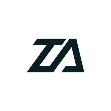 Alphabet Initials logo AT, TA, A and T Stock Illustration
