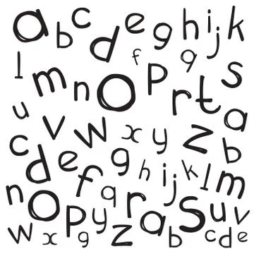 Alphabet isolated pattern. Letters vector illustration. Illustration pattern  Stock Illustration