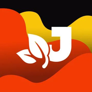 Alphabet J Leaf Logo Stock Illustration