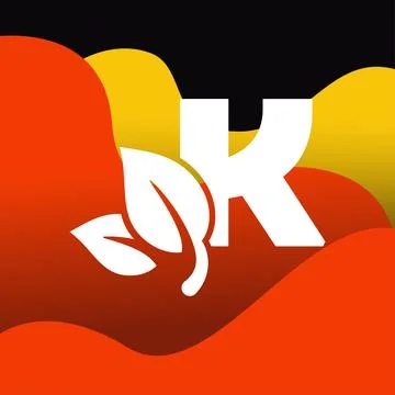 Alphabet K Leaf Logo Stock Illustration