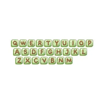 Alphabet key button 스톡 일러스트
