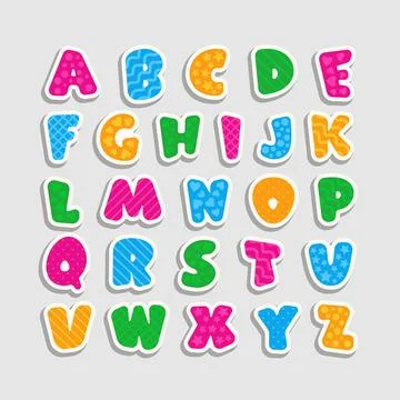 Alphabet for kids Stock Illustration