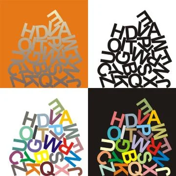 Alphabet - large letters Stock Illustration