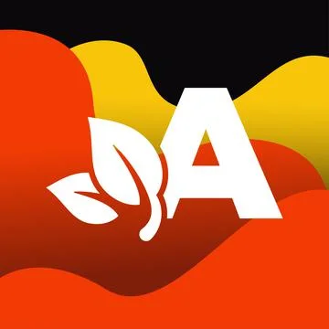 Alphabet A Leaf Logo Illustrazione stock