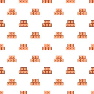 Alphabet learning blocks repeat pattern seamless design Stock Illustration