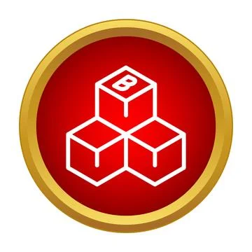 Alphabet learning blocks toy icon and symbol Stock Illustration