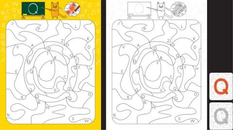 Alphabet Learning Worksheet Stock Illustration