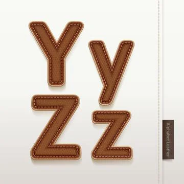 Alphabet Leather Skin Texture. vector illustration. Stock Illustration