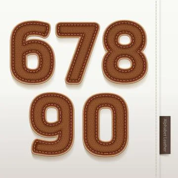 Alphabet Leather Skin Texture. vector illustration. Stock Illustration