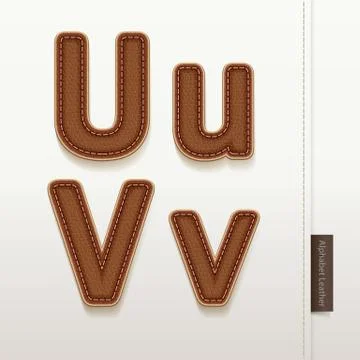 Alphabet Leather Skin Texture. vector illustration. Stock Illustration