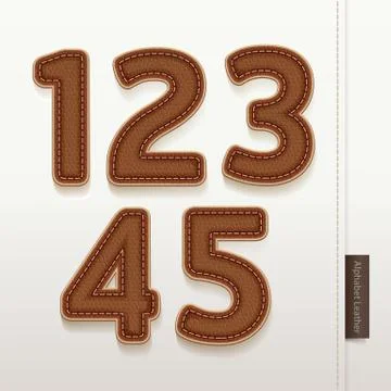 Alphabet Leather Skin Texture. vector illustration. Stock Illustration