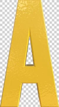 Alphabet Letter A 3D Render Character 스톡 일러스트