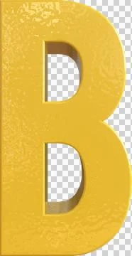 Alphabet Letter B 3D Render Character 스톡 일러스트