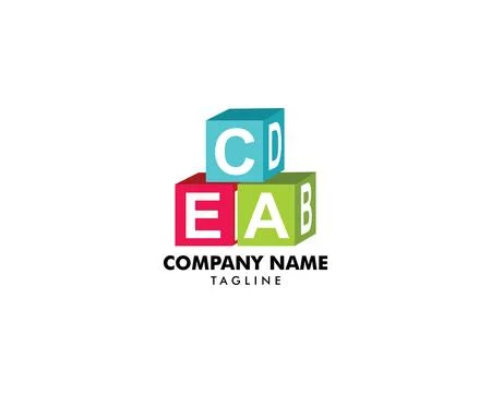 Alphabet Letter in Box Vector Logo Design Elements Stock Illustration