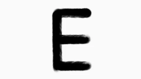 Alphabet Letter E Hand Drawn Animation With Brush Stroke Stock Footage 300192546
