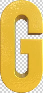 Alphabet Letter G 3D Render Character 스톡 일러스트