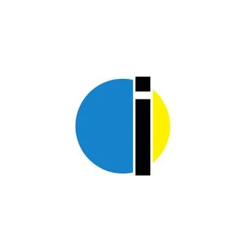 Alphabet letter I logo vector design Stock Illustration