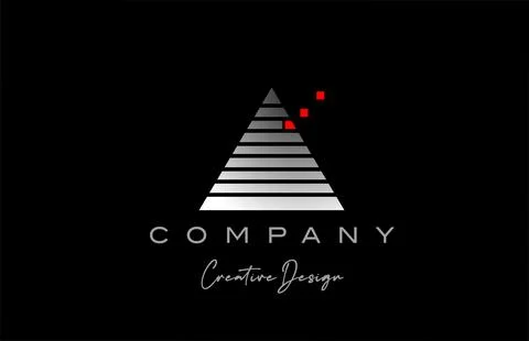 A alphabet letter logo with geometric pattern line and dots. Corporate crea.. 스톡 일러스트