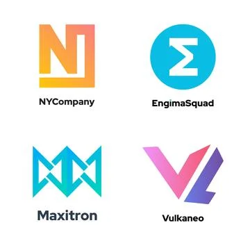 Alphabet Letter Logo Pack. Stockillustratie