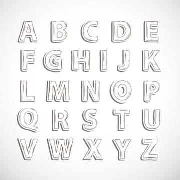 Alphabet letter set Stock Illustration