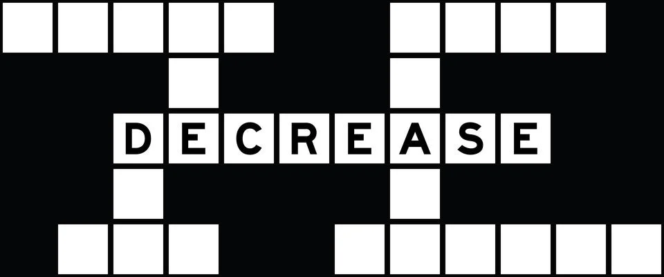 Alphabet letter in word decrease on crossword puzzle background Stock Illustration
