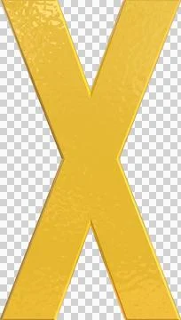 Alphabet Letter X 3D Render Character Illustrazione stock