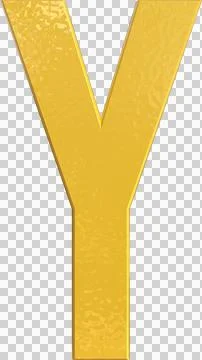Alphabet Letter Y 3D Render Character Illustrazione stock