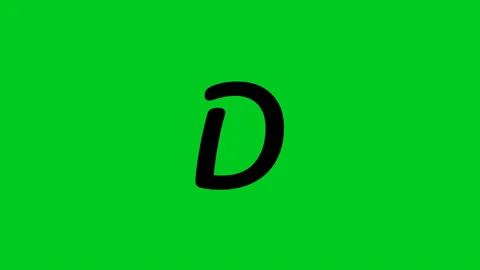 Alphabet Letters D black and white color rotating reveal and write-on animation Stock Footage 234595154