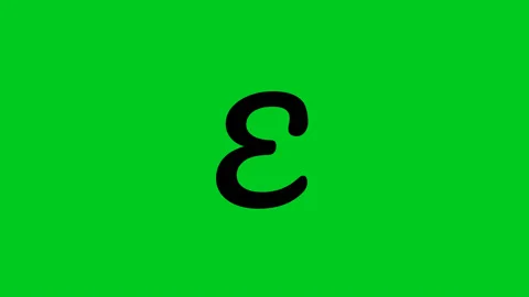 Alphabet Letters E black and white color rotating reveal and write-on animation Stock Footage 234595157
