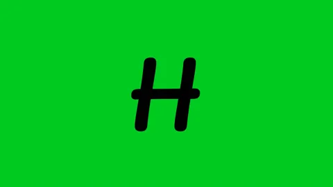 Alphabet Letters H black and white color rotating reveal and write-on animation Stock Footage 235299727